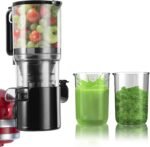 Masticating Juicer Attachment for KitchenAid Stand Mixer,Slow Cold Press Juicer for Kitchenaid Accessory with 4.5" Large Feed Chute,2 * 28oz Cups for Whole Fruits & Vegetables by Aifeel - Image 2