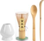 Matcha Whisk Set (4pcs, Bamboo, White) - Image 2