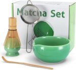 Matcha Whisk Set 5 Pcs, 18OZ Matcha Bowl With Thoughtful Spout, 100% Natural Bamboo Whisk, Ceramic Whisks Holder, 304 Stainless Sifter, Tea Scoop, Tea Spoon, Gift for Matcha Lovers Beginner - Image 2