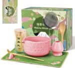Matcha Whisk Set, 7 Pcs Matcha Making Kit with Matcha Bowl, Matcha Whisk and Holder, Bamboo Scoop, Scoop Rest, Sifter and Tea Towel，Gifts for Christmas Birthday - Image 2