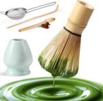 Matcha Whisk Set: Matcha Set with Bamboo Matcha Whisk and Ceramic Holder,Bamboo Scoop+Wooden Spoon,Scoop Holder,Sifter - Cute Matcha Tea Set - 6 Pcs Matcha Kit - Tools for Matchas Ceremonial Grade Kit - Image 2