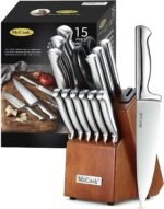McCook® Knife Sets, German Stainless Steel Kitchen Knife Block Sets with Built-in Sharpener - Image 2