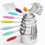 Measuring Cups 17-Piece Measuring Set with Cups and Spoons, Stainless Steel, Includes Magnetic Conversion Chart and Leveler - Image 2