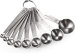 Measuring Spoons: U-Taste 18/8 Stainless Steel Measuring Spoons Set of 9 Piece: 1/16 TSP, 1/8 TSP, 1/4 TSP, 1/3 TSP, 1/2 TSP, 3/4 TSP, 1 TSP, 1/2 tbsp & 1 tbsp Dry and Liquid Ingredients - Image 2