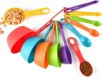 Measuring cups and spoons set of 12, Plastic Colorful Measuring Cups Meausuring Spoons Stackable for Measuring Dry and Liquid Ingredients Great for Baking and Cooking(Random Color) - Image 2