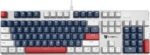 Mechanical Gaming Keyboard | Wired Gaming Keyboard | White Backlit Keyboard with Red Switches and 104 Keys | Hot Swappable Mechanical Keyboard | Mechanical Keyboard, Gaming Keyboards, Blue/White/Red - Image 2