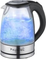 Megachef Stainless Steel Light Up Tea Kettle, 1.7L, Clear Glass - Image 2
