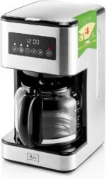 Melitta Aroma Series Programmable Drip Coffee Makers Parent (Aroma Tocco Plus Black and Stainless Steel 12 Cups) with 5-Pack Coffee Filters - Image 2