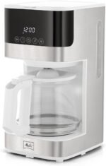 Melitta Aroma Tocco Glass Drip Coffee Maker | Programmable Coffee Machine | Glass Carafe Coffee Pot | 10 Cup Coffee Maker | Touch Control Panel | Stainless Steel accented | White - Image 2