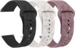 Meliya GloryFit Smart Watch Bands, Silicone Watchbands for GloryFit T80 T70 T60 T50 P99 P98 Smartwatch, Floral Engraved Soft Silicone Rubber Sport Replacement Watch Strap - Image 2
