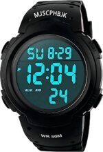 Mens Digital Sports Watch, Waterproof LED Screen Large Face Military Watches for Men - Image 2