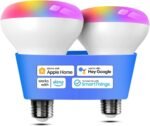 Meross Smart Light Bulb, BR30 Flood WiFi LED Bulbs Compatible with Apple HomeKit, Alexa, Google Assistant & SmartThings, Dimmable E26 Multicolor 2700K-6500K RGBCW, 1300 Lumens 100W Equivalent, 2 Pack - Image 2
