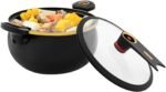 Micro Pressure Cooker, 8L Multi-Function Non-Stick Stock Pot Even Heating Electric Pressure Cooking Pot with Clear Lid and Handy Handles Small Pressure Cooker for Homes Restaurants Hotels - Image 2