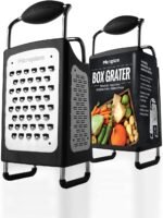 Microplane Four Sided Stainless Steel Ultra-Sharp Multi-Purpose Box Grater - Slicer, Fine, Ribbon, and Extra Coarse Blade Styles - Image 2
