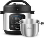Midea 10-in-1 Electric Pressure Cooker with Slow Cooker, Steamer, Saute, Sous Vide, and Bake Modes, Stovetop & Oven Safe Stainless Steel Pot, 6 Quarts - Image 2