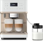 Miele CM 6360 MilkPerfection Automatic Coffee Machine - OneTouch for Two, AromaticSystem, 8 individual profiles, DoubleShot, WiFi-compatible, LED lighting, in Lotus White CleanSteel Metallic - Image 2