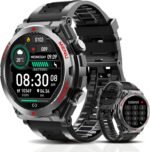 Military Smart Watch, 1.52-Inch Smartwatch with Text and Call, 24/7 Heart Rate Sleep Monitor, Blood Oxygen, and Activity Trackers - Compatible with iPhone and Android, for Men and Women - Image 2