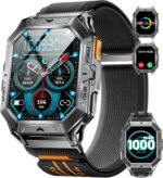 Military Smart Watch for Men, 2.13'' AMOLED Display Smartwatch, 80 Days Long Battery, 100+ Sport Mode Fitness Tracker Watch, IP68 Waterproof Rugged Smart Watches for Android iPhone Compatible - Image 2