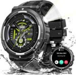 Military Smart Watches for Men (Answer/Make Calls) with LED Flashlight 3ATM Waterproof Smartwatch with 100+ Sports Modes 1.53" Fitness Tracker with Heart Rate Monitor for iPhone Android - Image 2