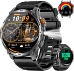 Military Smart Watches for Men with 1000mAH Battery, 1.7" HD Sports Smartwatch with Flashlight/Bluetooth Call/Heart Rate/SpO2/Sleep Monitor, Fitness Tracker for iPhone/Android Phones - Image 2