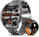 Military Smart Watches for Men with Bluetooth Call, 1.6" AMOLED Waterproof Smartwatch with Flashlight, 116 Sport Modes, 900mAh Heart Rate/SpO2/Sleep Monitor Fitness Tracker for Android iOS - Image 2