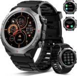 Military Smart Watches for Men(Answer/Make Calls), 1.39"HD Fitness Watch, 24/7 Heart Rate Sleep Monitor, Smart Watch for Men 110+ Sport Modes, 30Day, IP68 Waterproof Smartwatch for Android iOS, Black - Image 2