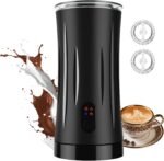 Milk Frother and Steamer, 4-in-1 Electric Frother Machine for Coffee with Hot & Cold Foam, Auto Shut-Off, Quiet Design for Latte, Cappuccino, Macchiato(black) - Image 2