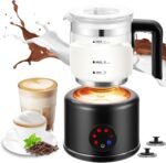 Milk Frother and Steamer, 6 in 1 Milk Steamer and Milk Warmer, 17oz Auto Shut Off Electric Frother with Touch Screen, Hot/Cold Foam Maker for Coffee, Latte, Cappuccino, Hot Chocolate, Black - Image 2