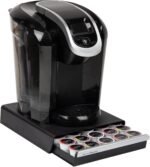 Mind Reader Single Serve Coffee Pod Drawer, 30 Pod Capacity, Countertop Organizer, 10.5"L x 12.75"W x 2.5"H, Black - Image 2