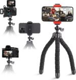 Mini Portable Travel Camera Mobile Phone Tripod, Flexible Octopus Tripod Stand Desk Travel Outdoor Compatible with iPhone |Android Phones|Cameras|GoPro - Image 2