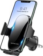 Miracase Phone Holders for Your Car with Metal Hook Clip, Air Vent Cell Phone Car Mount, Hands Free Universal Automobile Cradle Fit for iPhone Android and All Smartphones, Classic Black - Image 2
