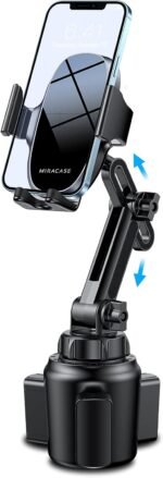 Miracase [Upgraded Version Cup Phone Holder for Car, Universal Adjustable Long Neck Car Phone Mount Cradle Friendly Compatible with iPhone Samsung Google and All 4.0-7.0 inches Smartphones - Image 2