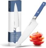 Misen 8" Chef Knife – High Carbon Japanese AUS-10 Stainless Steel – Hybrid German & Japanese Blade – Precision Kitchen Knife for Professionals & Home Cooks – Ultimate Cutting Performance - Blue - Image 2