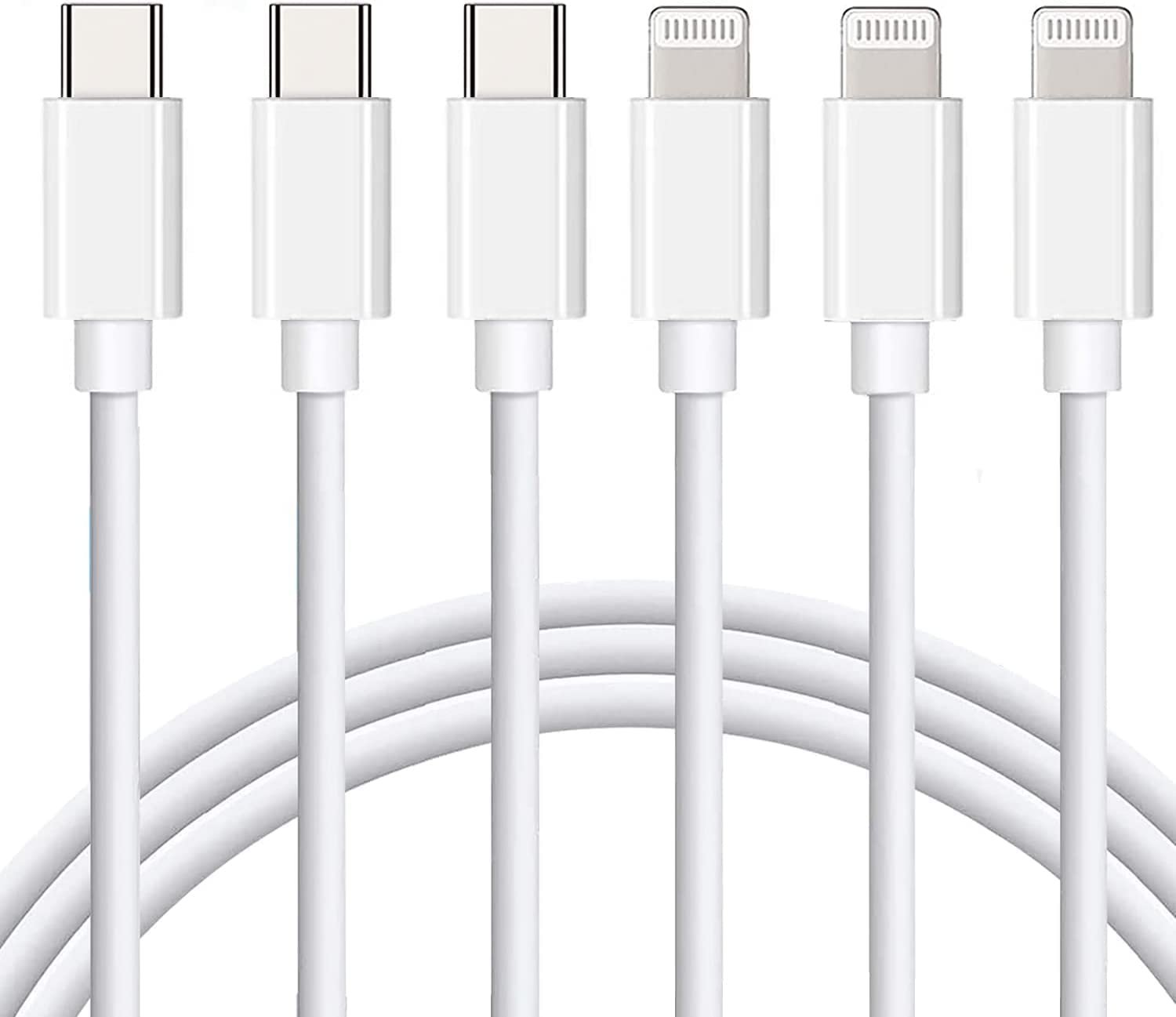 Mitesbony USB C to Lightning Cable [MFi Certified] 3Pack 6FT iPhone Charger Cord Power Delivery Type C Fast Charging Cord Compatible with iPhone 14 13 12 11 Pro Max XS Max XR X 8 iPad,White - Image 2