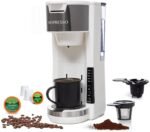 Mixpresso White Single Serve Coffee Brewer K-Cup Pods Compatible & Ground, 30 oz Compact Coffee Maker Single Serve With 5 Brew Sizes Up To 14 Oz, Fits Travel Mug, Adjustable Drip Tray - Image 2