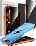 Mkeke for iPhone 17 Pro Max Privacy Screen Protector 3 Pack 25° Anti Spy 9H+ Tempered Glass Military-Grade Drop Protection Easy Installation Shockproof Full Edge Coverage 6.9 inch 2025 - Image 2