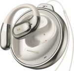 Monster Open Ear Headphones AC330, Wireless Earbuds Bluetooth 5.4 with Clear Talk, Stylish Rotating Case with Lanyard, Type-C Charging, Comfort Fit, 24H Playback, IPX5 Water Resistant, White - Image 2