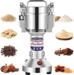 Moongiantgo Grain Mill Grinder Electric 150g Commercial Spice Grinder 850W Stainless Steel Pulverizer Dry Grinding Machine for Wheat Corn Rice Pepper Herbs Coffee Beans (150g Upright, 110V) - Image 2