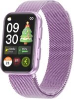 MorePro Health Fitness Tracker with Blood oxy-gen Monitor and 24/7 Heart Rate and Blood Pressure, Sleep Monitor, 120+ Sport Modes Waterproof Fitness Watch for Women Men Android iOS, Orchid Purple - Image 2
