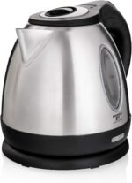 Moss & Stone 1.2L Stainless Steel Small Electric Kettle, Cordless 1500w Fast Boiling Pot, Portable Hot Water Electric Tea Kettle With Boil Dry Protection & Auto Shut-Off - Image 2