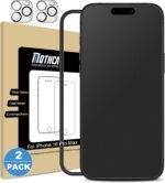 Mothca 2 Pack Matte Glass Screen Protector for iPhone 16 Pro Max[6.9 inch] + 2 Pack Camera Lens Protector, Anti-Glare & Anti-Fingerprint Tempered Glass (Not Privacy Film) Bubble Free, Smooth as Silk - Image 2
