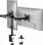 Mount-It! Dual Monitor Stand, Full Motion Desk Mount for 2 Screens up to 32” and 19.8 lbs Each, Tilt Swivel Rotate, VESA 75x75 & 100x100, Adjustable Dual Screen Arm with C-Clamp or Grommet - Image 2