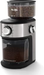Mr. Coffee Burr Coffee Grinder Automatic Grinder with 18 Presets for French Press Drip and Espresso 18-Cup Capacity Stainless Steel - Image 2