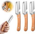 Multi-Functional Vegetable Peeler for Kitchen, Ultra-Sharp Stainless Steel Blade with Wooden Handle and Bottle Opener, For Vegetables or Fruits that Need to Be Peeled (3 Pcs) - Image 2