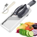 Multi Handheld Mandoline Slicer - Adjustable Stainless Steel Blade, Slicer Vegetable Cutter with Comfort Grip, Safety Features, Easy to Clean, Slicers for Fruits and Vegetables - Image 2