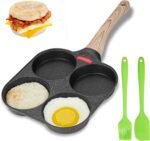 MyLifeUNIT Egg Frying Pan, 4-Cup Egg Pan Nonstick, Fried Egg Pan Skillet for Breakfast, Pancake, Hamburger, Sandwiches, Suitable for Gas Stove & Induction Cookware - Image 2