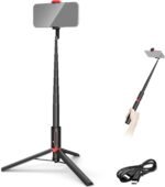 NEEWER Basics PA991 Selfie Stick Tripod Compatible with iPhone Samsung Android, 57.9 Inch Metal Portable Lightweight Travel Mobile Phone Stand with Holder & Remote Control for Video Recording - Image 2