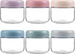 NETANY 6-pack 8oz Glass jars with Airtight Lids, Overnight Oats Containers with Lids, Wide mouth Mason Salad jars, Glass Food Storage Containers for Snacks Yogurt Spice Sugar - Image 2