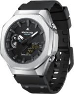 NORTH EDGE Mercury Men’s Digital Sports Watch Waterproof Outdoor Wristwatch with World Time, Stopwatch, Countdown, 5 Alarms, Auto Calendar, LED Backlight, Multifunction Travel Running Fitness Watch - Image 2