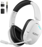 NUBWO Gaming Headset Wireless for PS5, PC, PS4 - Dual 2.4G & Bluetooth Simultaneous Headphones, EQ Sound Modes, Noise-Canceling Mic, 50-Hour Battery, Comfortable Foldable Design, 270g Lightweight - Image 2